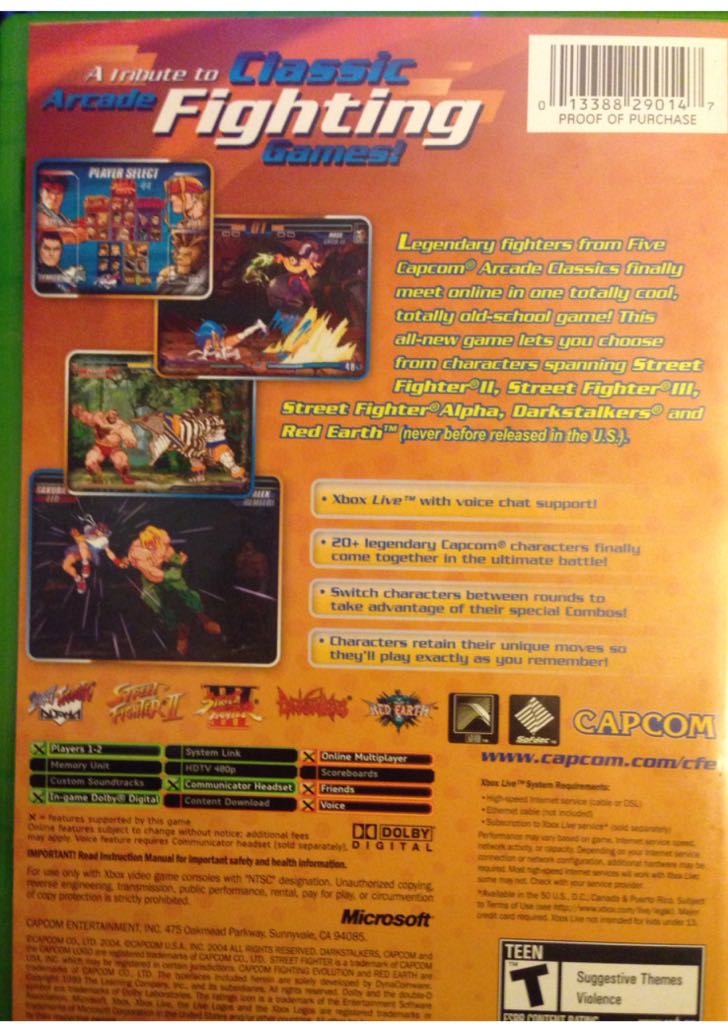 Capcom Fighting Evolution - Microsoft Xbox video game collectible - Main Image 2