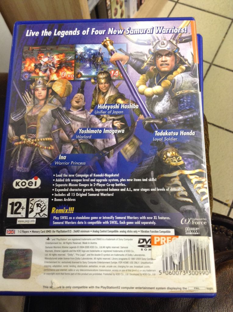 Samurai Warriors: Extreme Legends - Sony PlayStation 2 (PS2) (Koei Tecmo - 2) video game collectible [Barcode 5060073300990] - Main Image 2