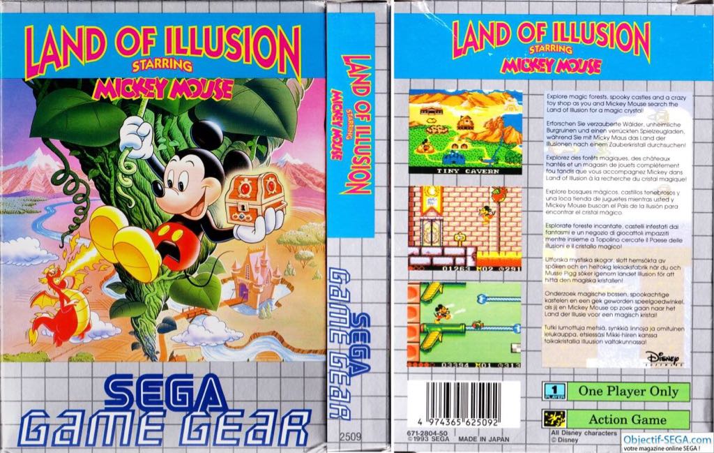Land Of Illusion Starring Mickey Mouse - Sega Game Gear (Sega - 1) video game collectible - Main Image 2