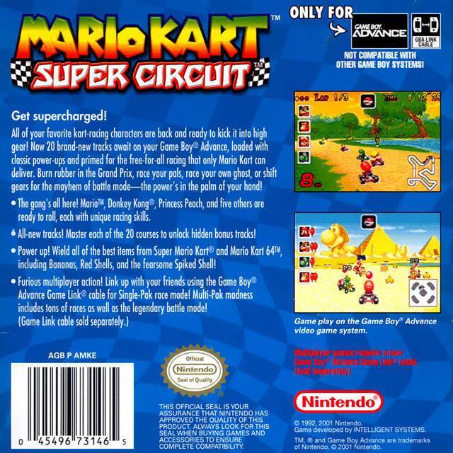 Mario Kart: Super Circuit - Nintendo Game Boy Advance (GBA) (Nintendo - 4) video game collectible - Main Image 2