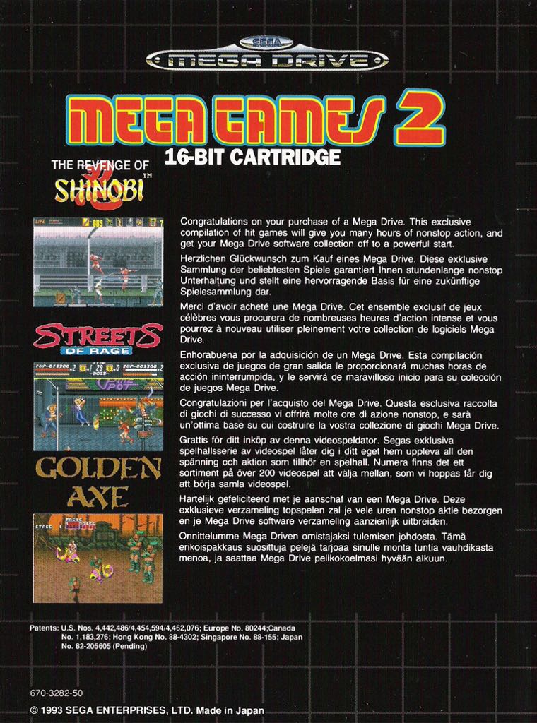 Mega Games 2 - Sega Mega Drive (Sega - 1-2) video game collectible - Main Image 2