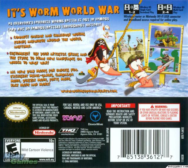 Worms: Open Warfare 2 - Nintendo DS (THQ - 4) video game collectible [Barcode 785138361277] - Main Image 2