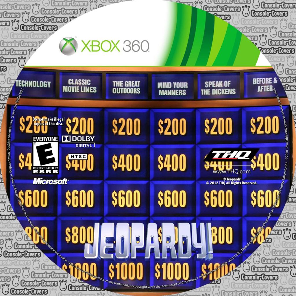 Jeopardy! - Microsoft Xbox 360 (THQ - 3) video game collectible [Barcode 752919554982] - Main Image 2