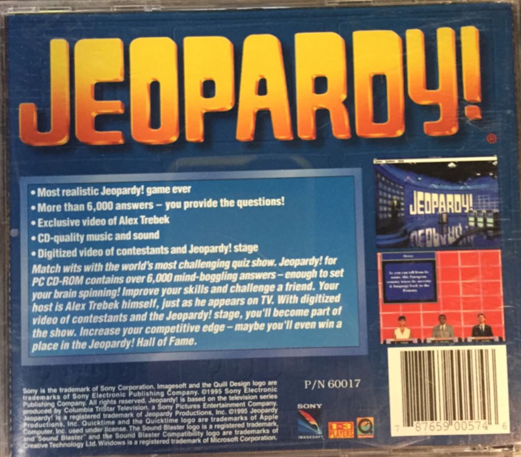 Jeopardy! - PC video game collectible [Barcode 787659005746] - Main Image 2