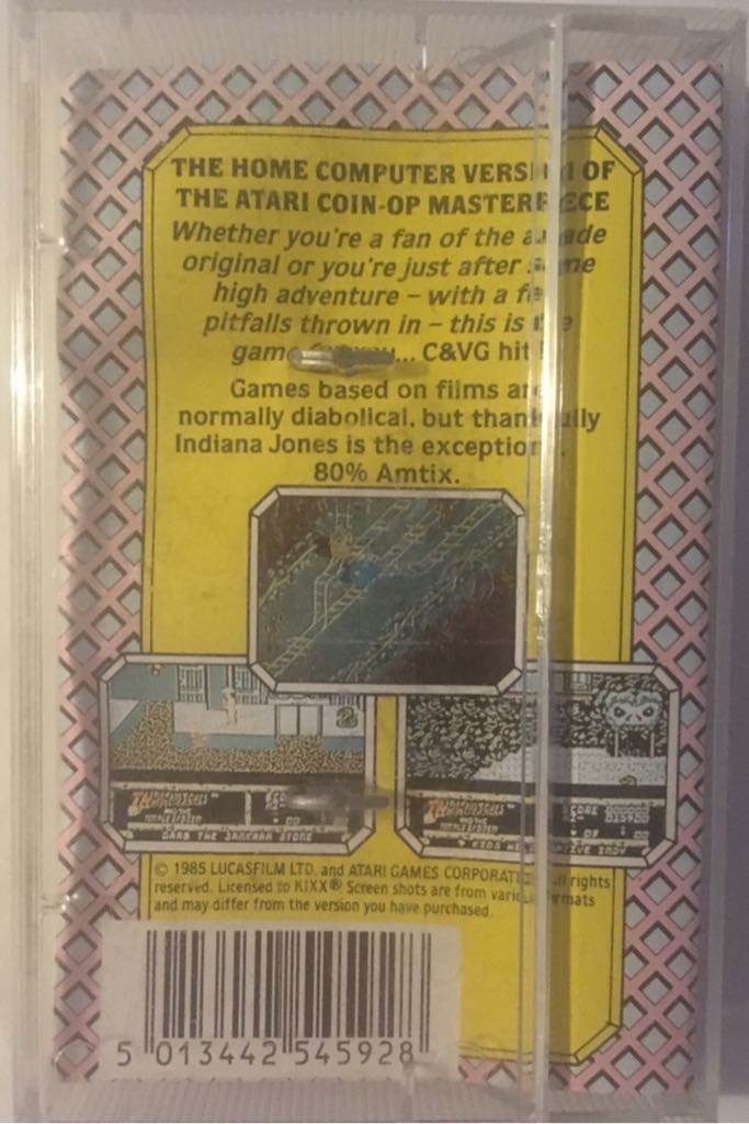 Indiana Jones And The Temple Of Doom - Sinclair ZX Spectrum video game collectible [Barcode 5013442545928] - Main Image 2