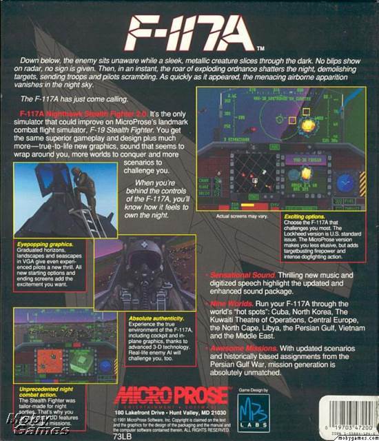 F-117A Stealth Fighter - Nintendo Entertainment System (NES) (Micro Prose) video game collectible - Main Image 2