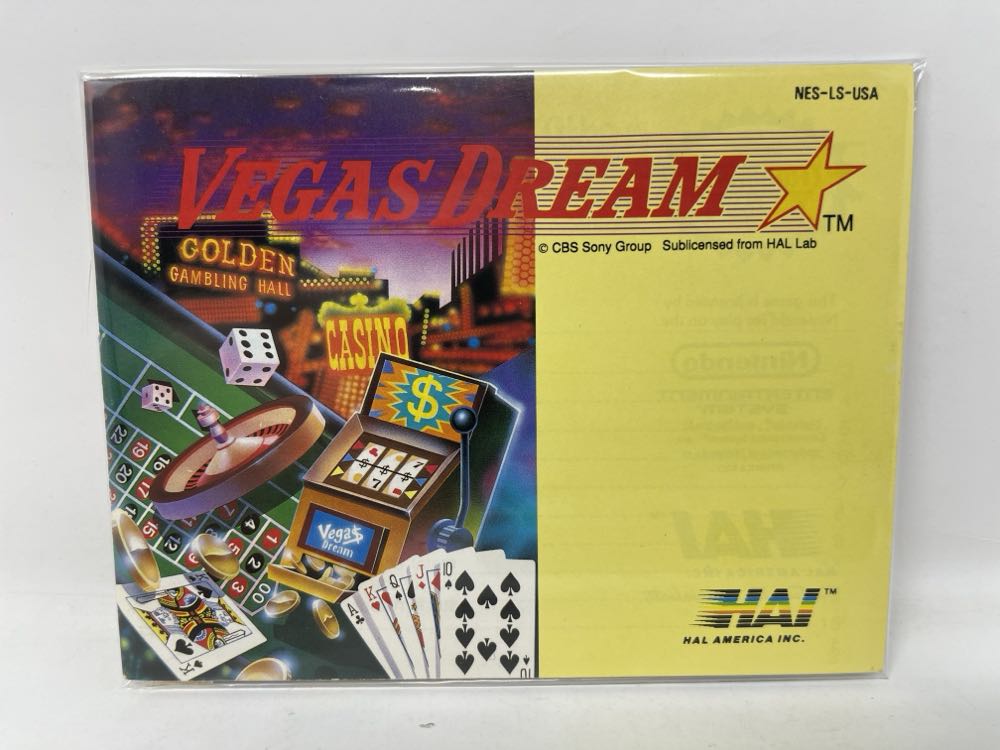 Vegas Dream - Nintendo Entertainment System (NES) (CBS Sony Group - 4) video game collectible [Barcode 040458233049] - Main Image 4
