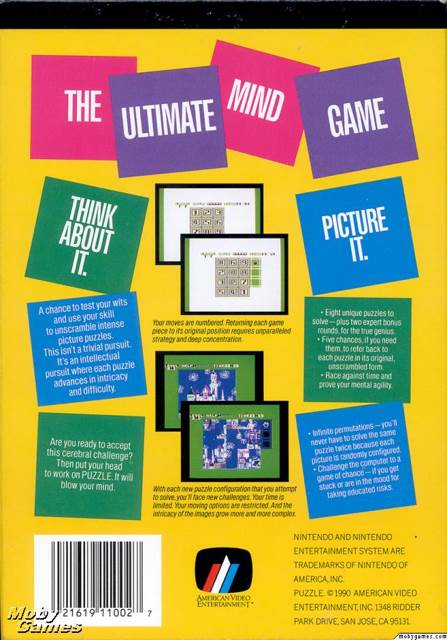 Puzzle - Nintendo Entertainment System (NES) (American Video Entertainment) video game collectible - Main Image 2