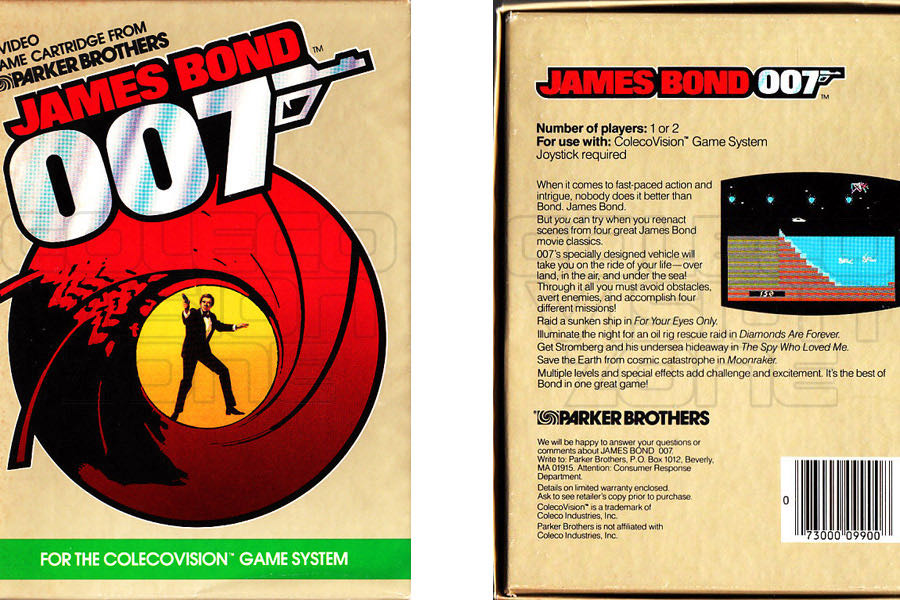 James Bond 007 - Colecovision (Parker Brothers) video game collectible [Barcode 073000099008] - Main Image 2