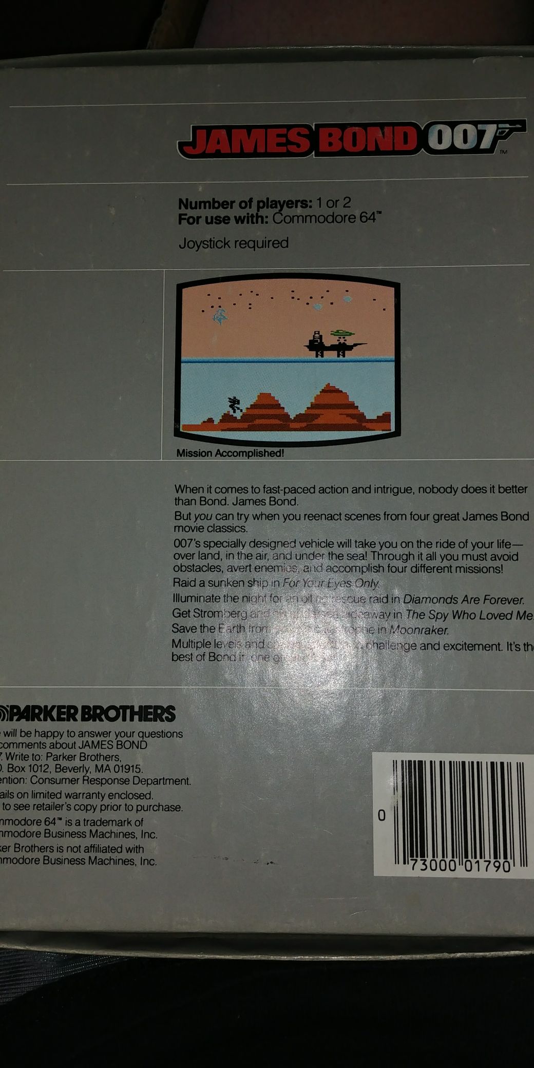 James Bond 007 - Commodore 64 video game collectible - Main Image 2