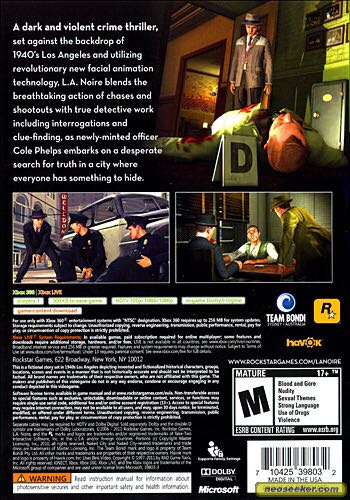 L.A. Noire: The Remastered Edition - Nintendo Switch (Rockstar Games - 1) video game collectible [Barcode 5026555067041] - Main Image 2