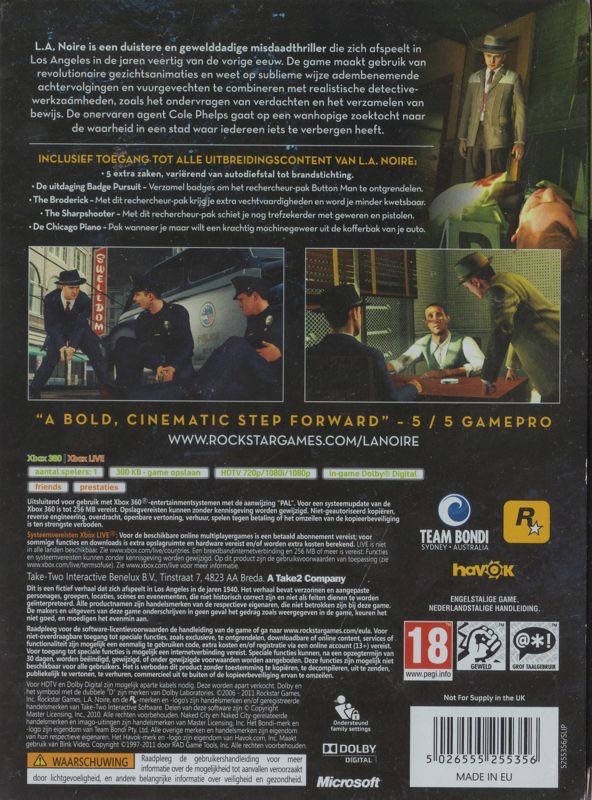 L.A. Noire The Complete Edition - Microsoft Xbox 360 (Rockstar Games - 1) video game collectible [Barcode 5026555255356] - Main Image 2