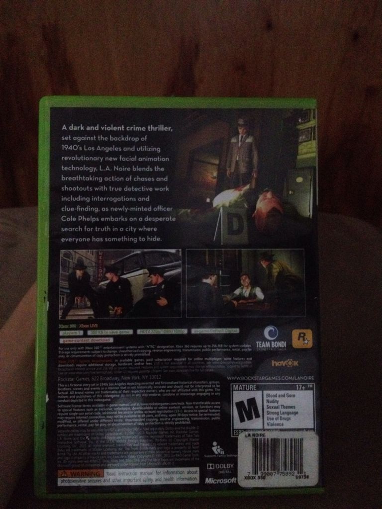 L.A. Noire - Microsoft Xbox 360 video game collectible [Barcode 799007758921] - Main Image 2