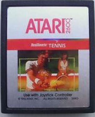 Realsports Tennis - Atari 2600 (Atari* Inc - 1 - 2 Players) video game collectible - Main Image 2
