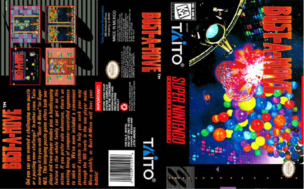 Bust-a-move - Nintendo Super Nintendo Entertainment System (SNES) (Taito Corporation) video game collectible - Main Image 2