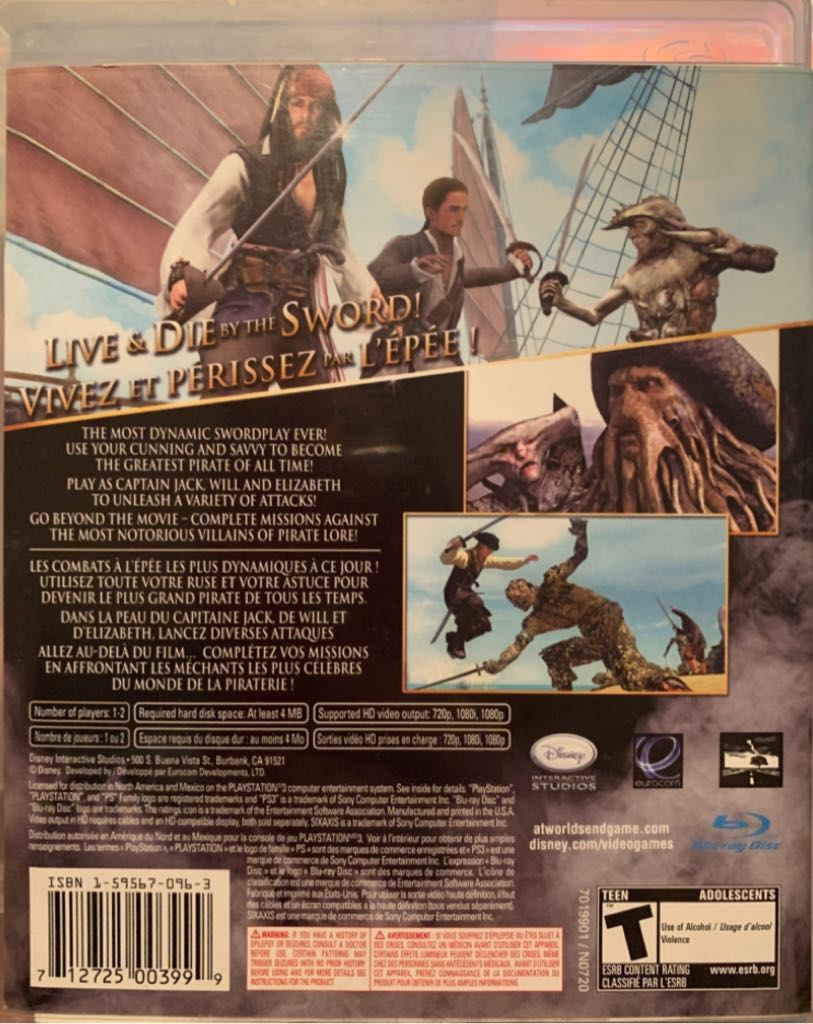 [2007] Pirates of the Caribbean: At World’s End - Other (Disney Interactive Studios - 1 Players) video game collectible [Barcode 712725003999] - Main Image 2