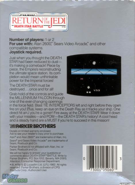 Star Wars Return Of The Jedi - Atari 2600 video game collectible - Main Image 2