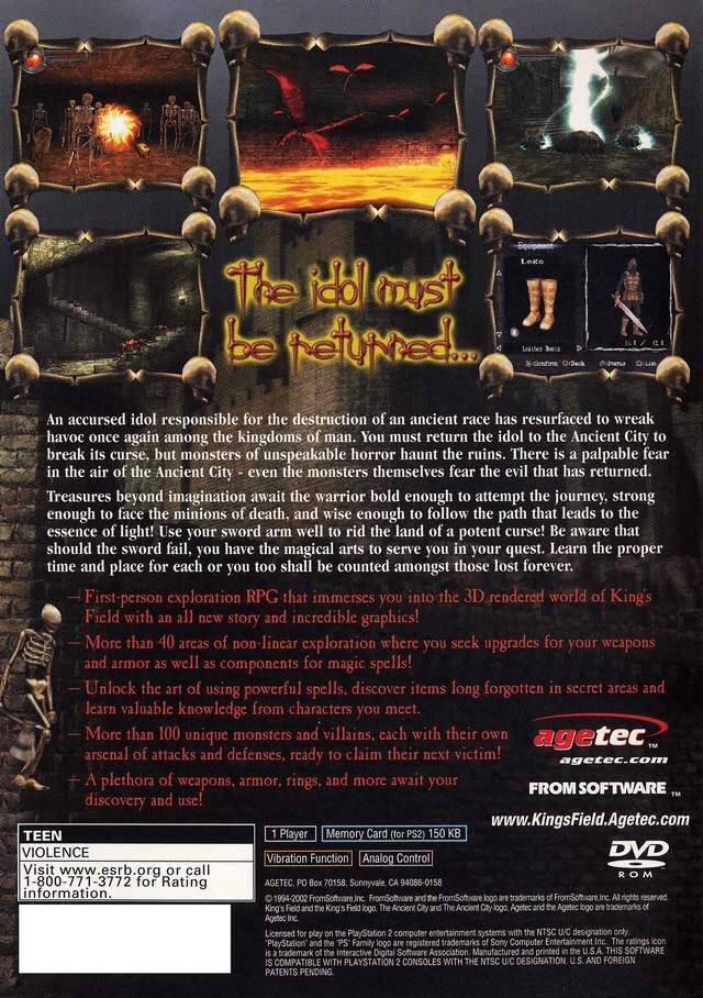 King’s Field: The Ancient City - Sony PlayStation 2 (PS2) video game collectible - Main Image 2
