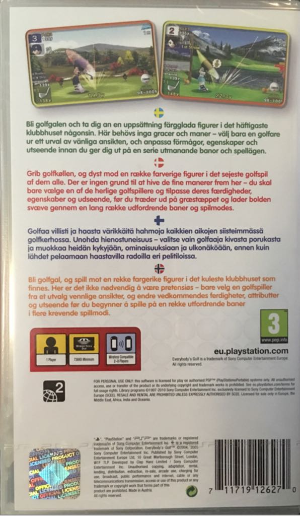 Everybody’s Golf - Sony PlayStation Portable (PSP) (1-8) video game collectible [Barcode 711719126270] - Main Image 2