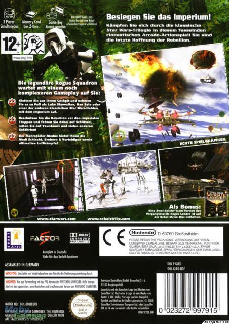Star Wars: Rogue Squadron III: Rebel Strike - Nintendo GameCube (Lucas Arts - 1) video game collectible [Barcode 082100004218] - Main Image 2