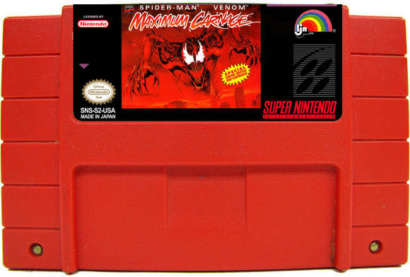 Spider-Man and Venom: Maximum Carnage - Nintendo Super Nintendo Entertainment System (SNES) (LJN - 1) video game collectible - Main Image 2