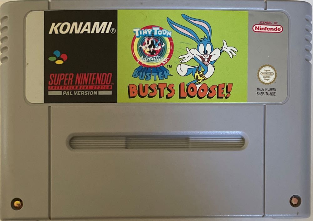 Tiny Toon Adventures: Buster Busts Loose - Nintendo Super Nintendo Entertainment System (SNES) (Konami) video game collectible - Main Image 2