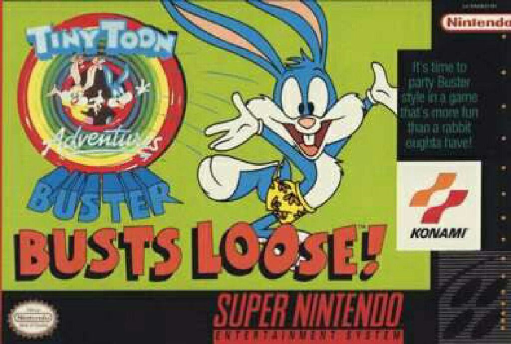 Tiny Toon Adventures: Buster Busts Loose - Nintendo Super Nintendo Entertainment System (SNES) (Konami - 1) video game collectible - Main Image 1