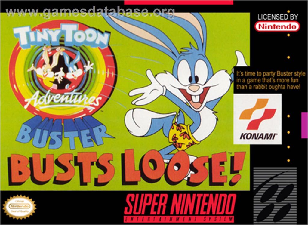 Tiny Toon Adventures: Buster Busts Loose - Nintendo Super Nintendo Entertainment System (SNES) video game collectible - Main Image 1