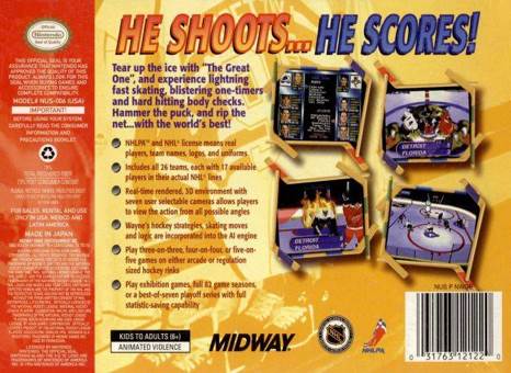 Wayne Gretzky’s 3D Hockey - Nintendo 64 (N64) (Midway - 4) video game collectible [Barcode 031763121220] - Main Image 2
