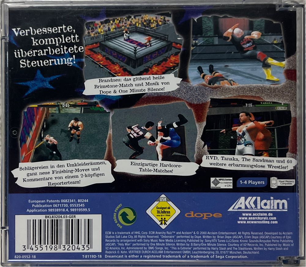 ECW Anarchy Rulz - Sega Dreamcast video game collectible [Barcode 3455198320435] - Main Image 2