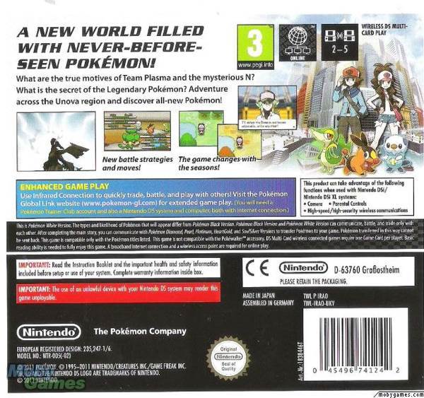 Pokémon: White Version - Nintendo DS (Game Freak - 1) video game collectible - Main Image 2