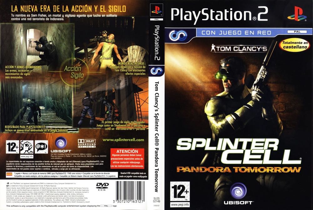 Splinter Cell: Pandora Tomorrow TC - Sony PlayStation 2 (PS2) (Ubisoft - 1) video game collectible - Main Image 2