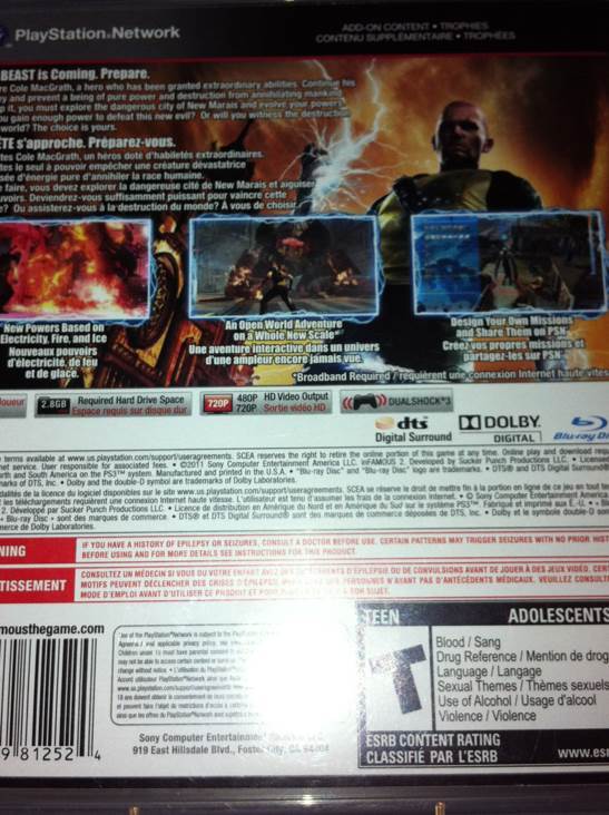 inFAMOUS 2 - Sony PlayStation Network (PSN) video game collectible - Main Image 2