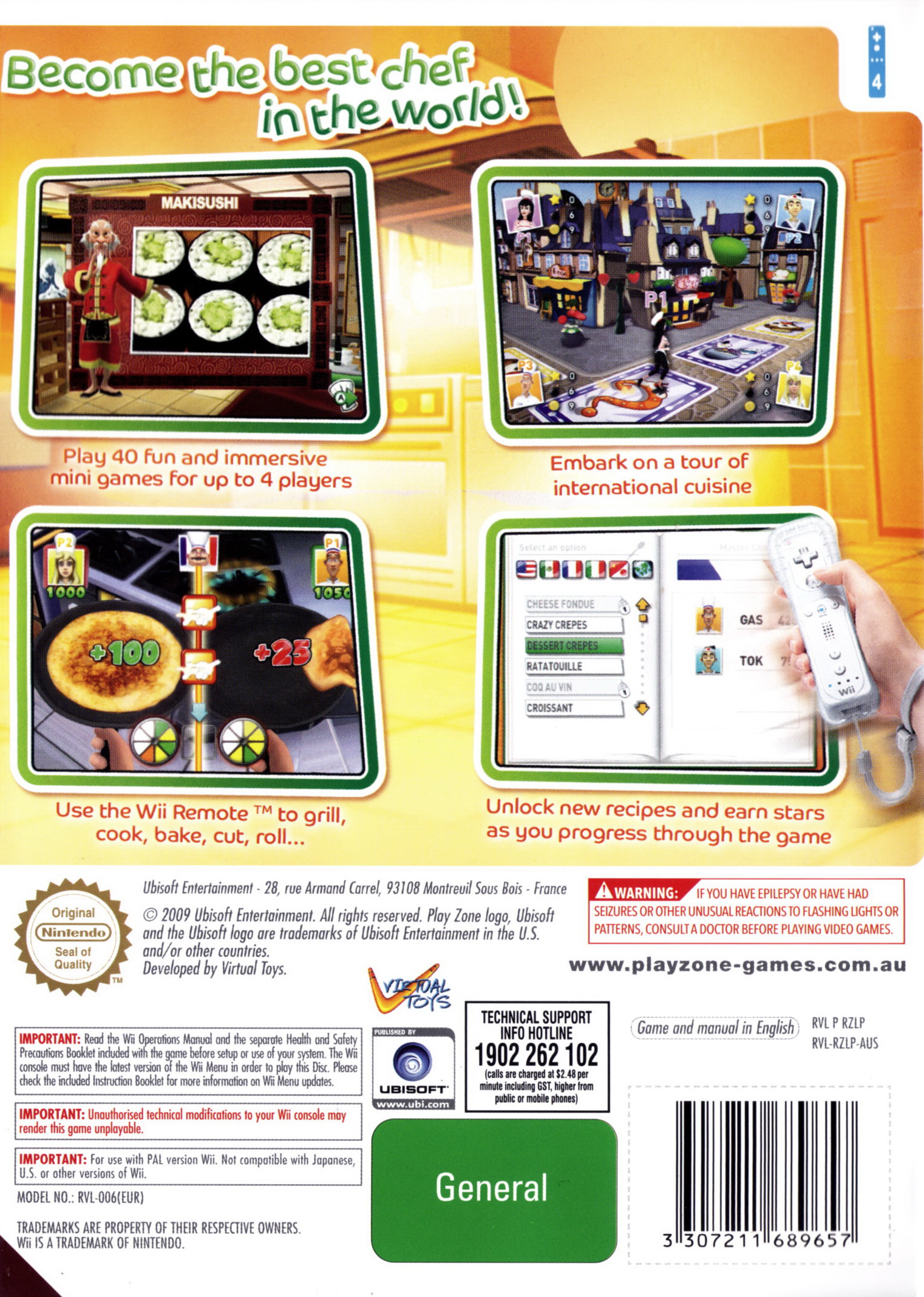 Cooking Party - Nintendo Wii (Nintendo - 4) video game collectible [Barcode 3307211689657] - Main Image 2