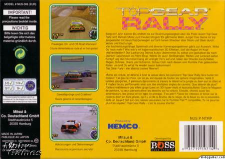 Top Gear Rally - Nintendo 64 (N64) video game collectible - Main Image 2