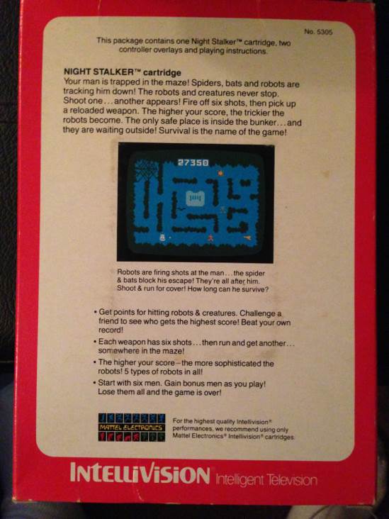 Night Stalker  (Mattel Electronics - 1) video game collectible - Main Image 2