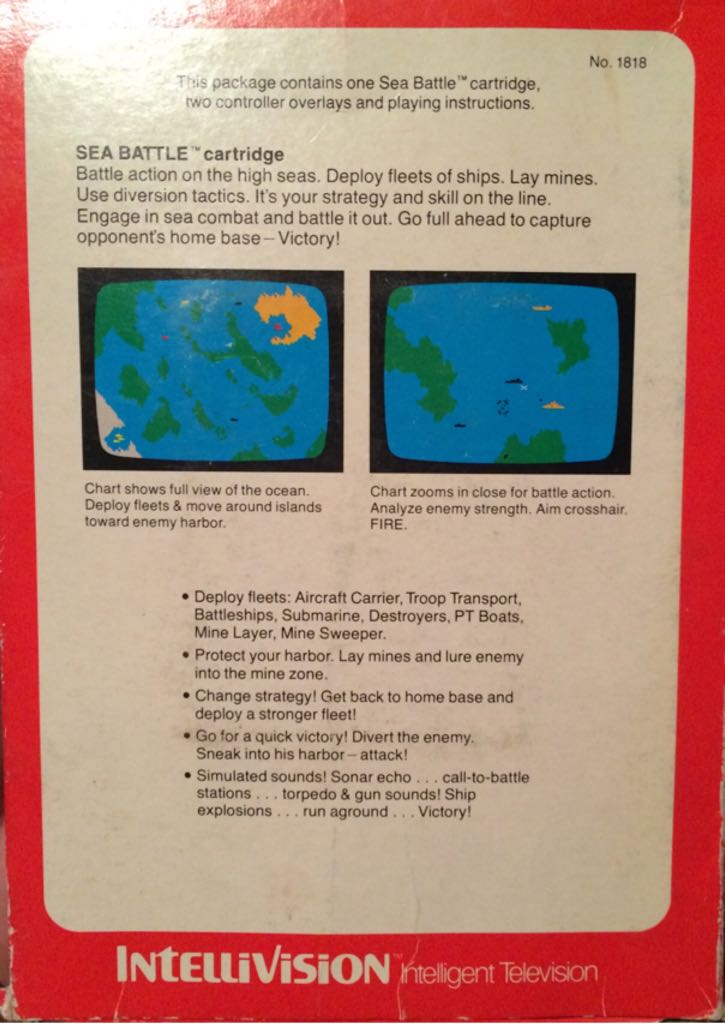 Sea Battle - Intellivision video game collectible - Main Image 2