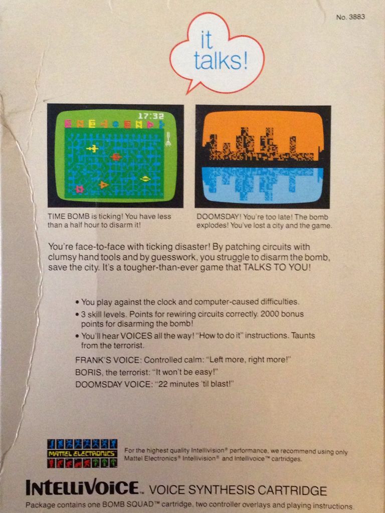 Bomb Squad - Intellivision (Mattel Electronics - 1) video game collectible - Main Image 2