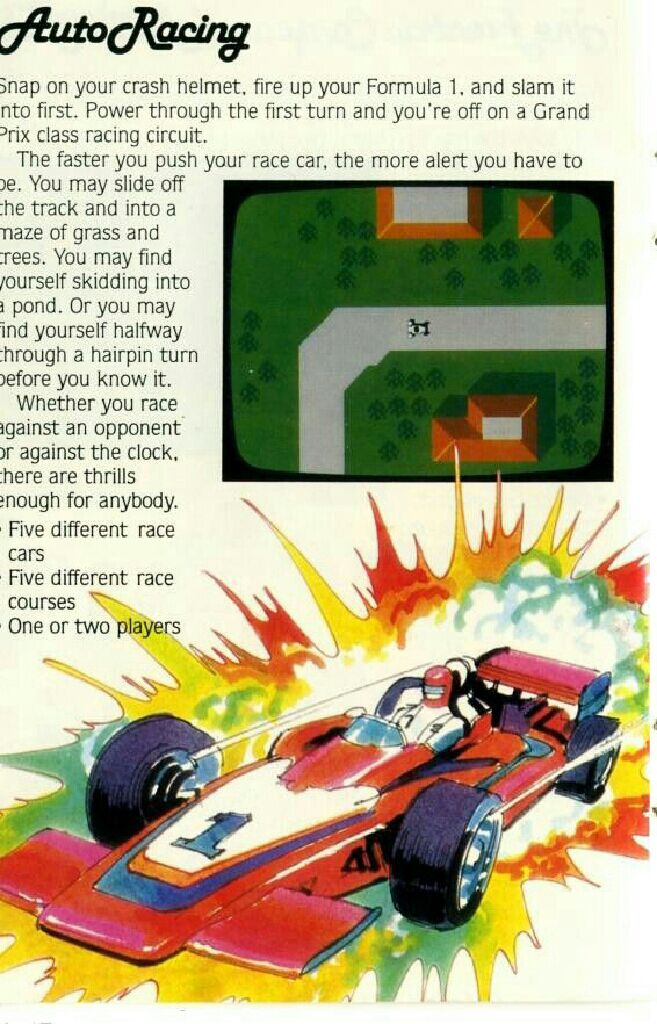 Auto Racing  (Mattel Electronics - 1-2) video game collectible - Main Image 2