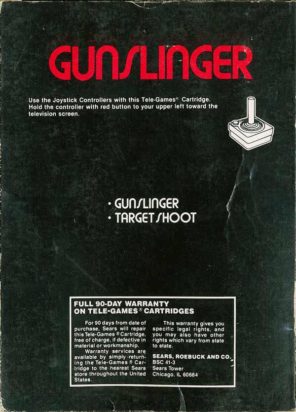 Gunslinger - Sears Tele-Game (Telegames - 2) video game collectible - Main Image 2