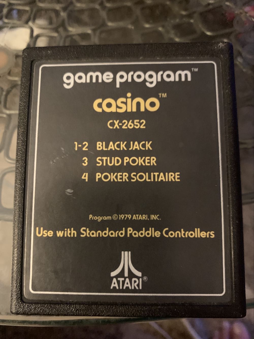 Casino Text Yellow - Atari 2600 (Atari) video game collectible - Main Image 2