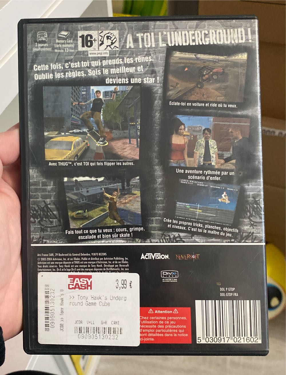 Tony Hawk’s Underground - Nintendo GameCube (Activision - 1-2) video game collectible [Barcode 5030917021602] - Main Image 2