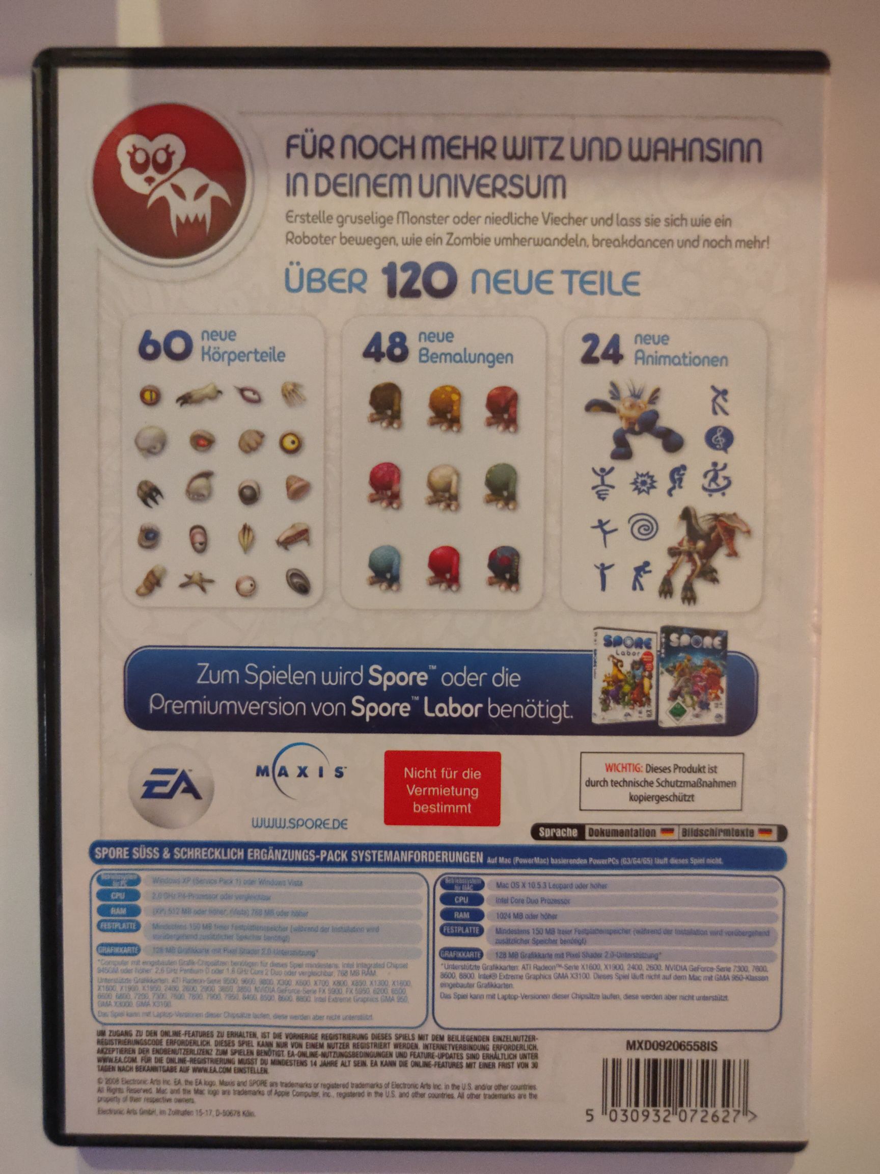 Spore Süß & Schrecklich - PC video game collectible [Barcode 5030932072627] - Main Image 2