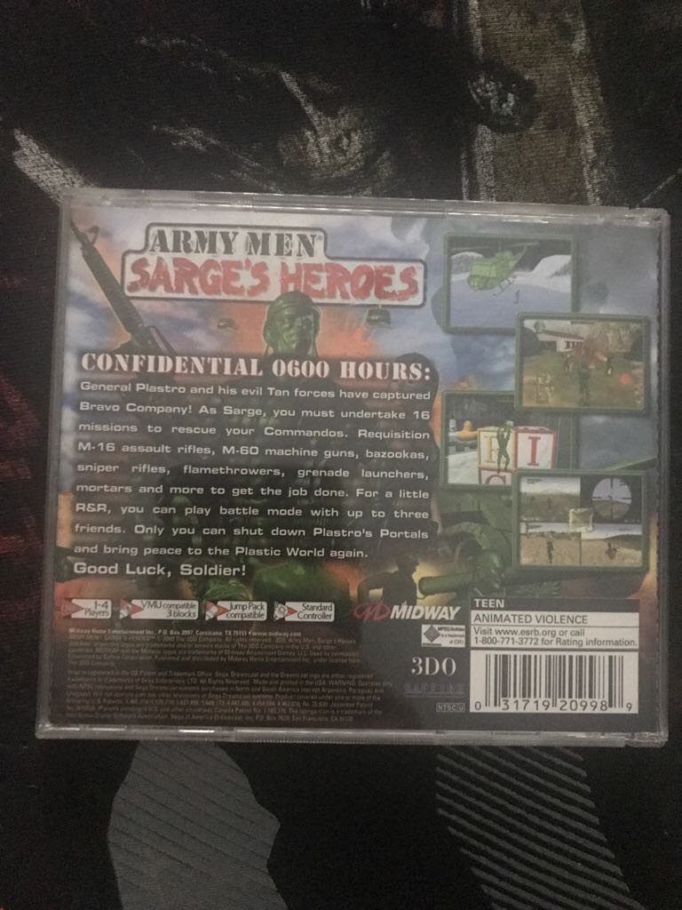 Army Men: Sarge’s Heroes - Sega Dreamcast (Midway) video game collectible - Main Image 2
