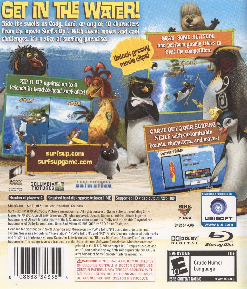 Surf’s Up - Sony PlayStation 3 (PS3) (Ubisoft - 4) video game collectible - Main Image 2