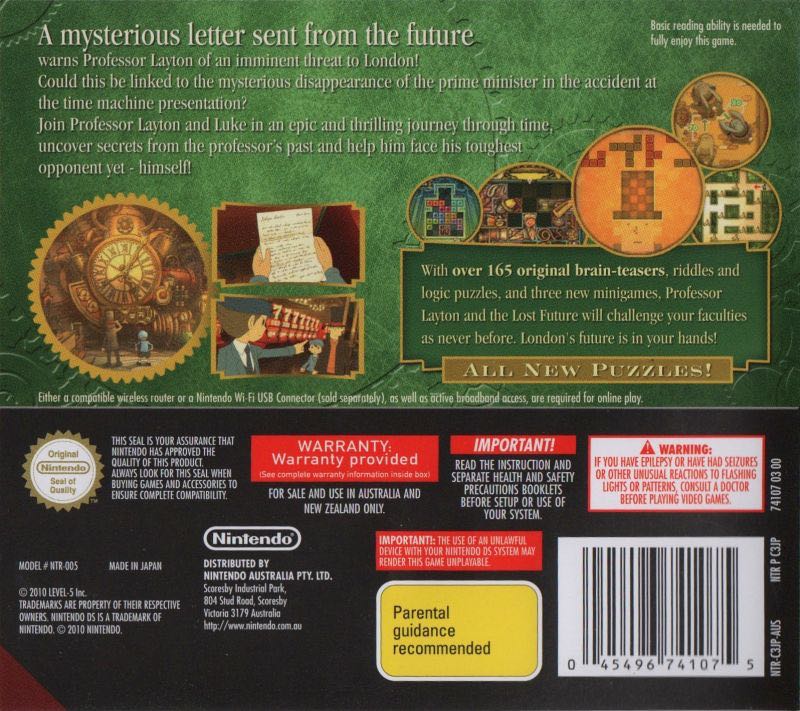 Professor Layton and the Lost Future - Nintendo DS video game collectible - Main Image 2