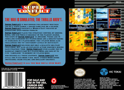 Super Conflict - Nintendo Super Nintendo Entertainment System (SNES) (VIC TOKAI INC.) video game collectible - Main Image 2