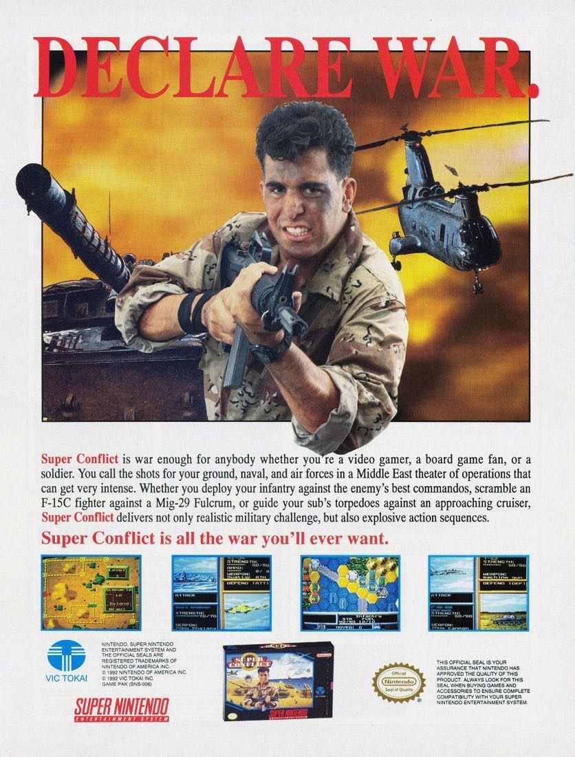 Super Conflict - Nintendo Super Nintendo Entertainment System (SNES) (VIC TOKAI INC.) video game collectible - Main Image 3