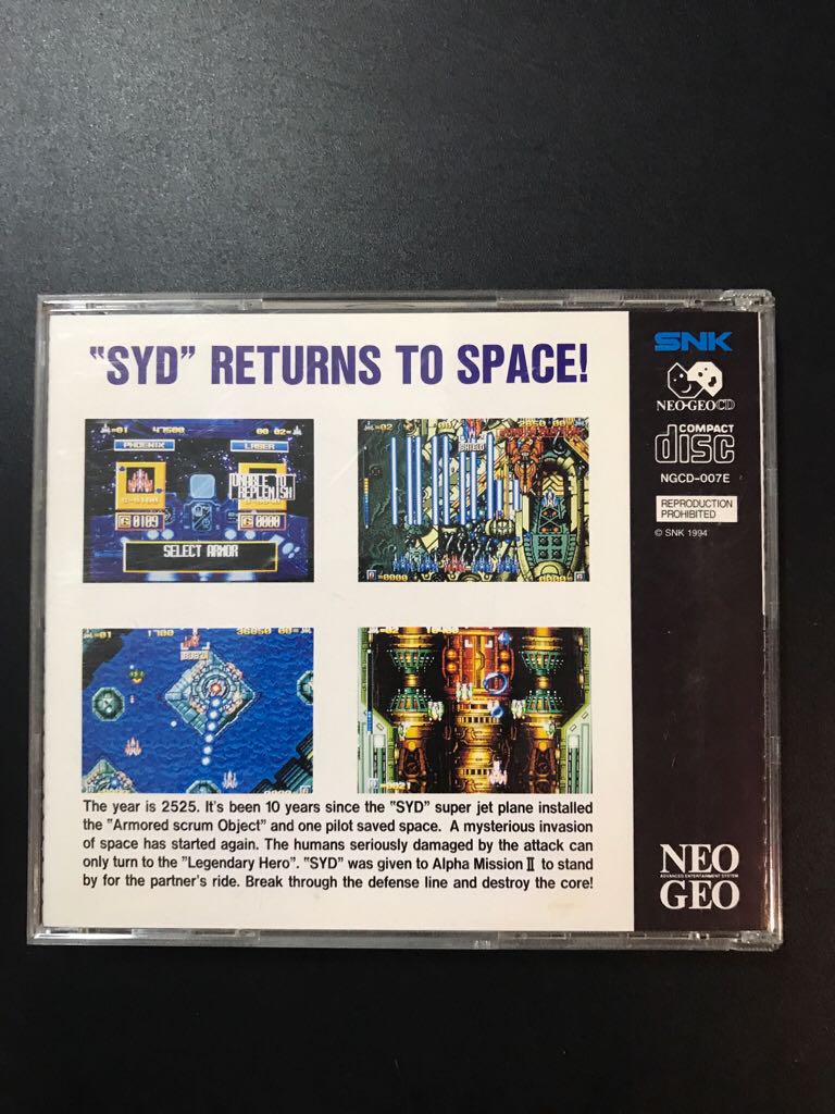 Alpha Mission II - SNK Neo Geo CD video game collectible - Main Image 2