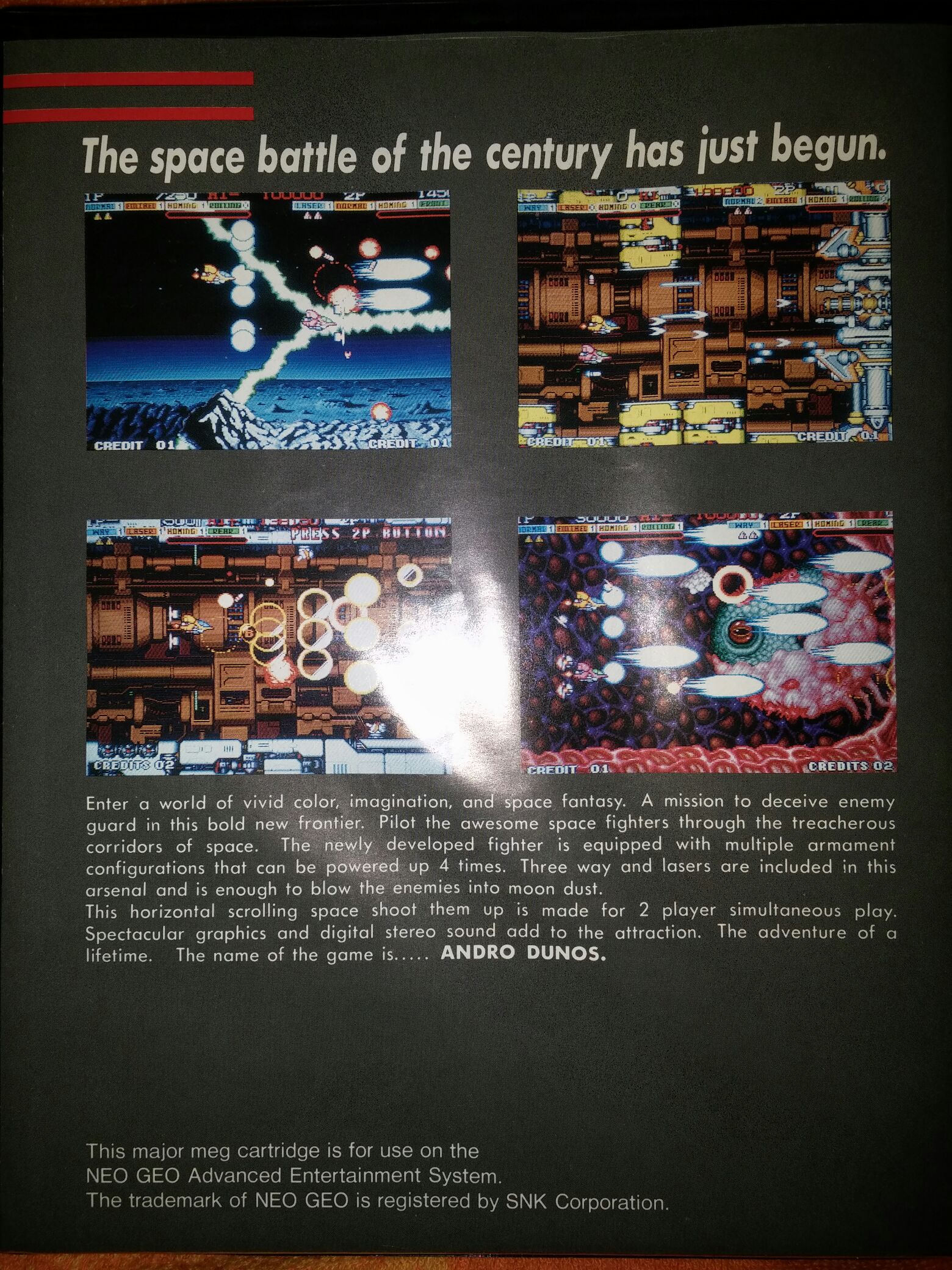 Andro Dunos - SNK Neo Geo CD (SNK Corporation of America - 2) video game collectible [Barcode 4964808100446] - Main Image 2